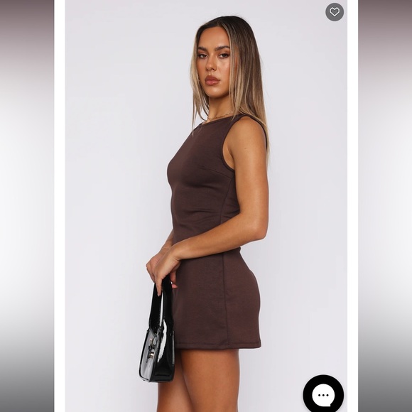 Whitefox She's A Go Getter Mini Dress Chocolate Medium - Picture 8 of 8